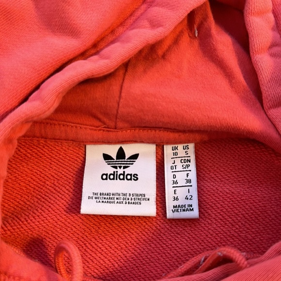 coral adidas size small cropped sweatshirt - Picture 3 of 3
